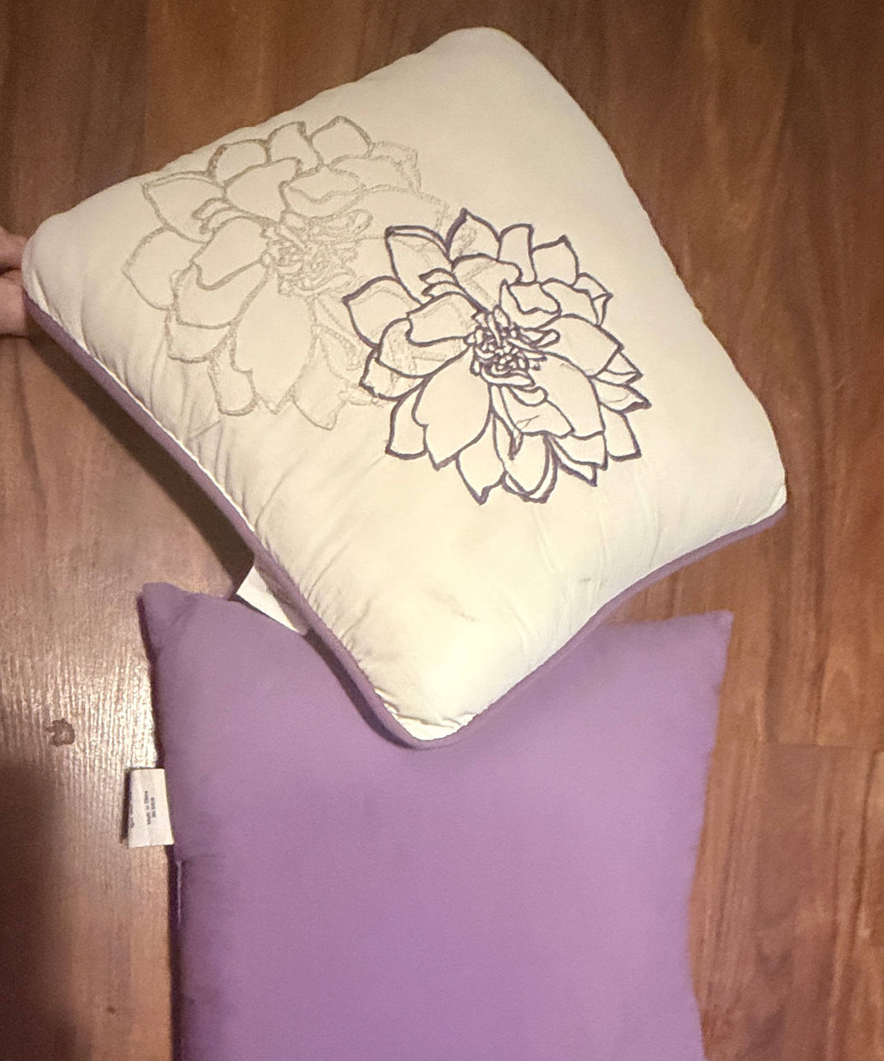 Purple Floral Decorative Throw Pillows