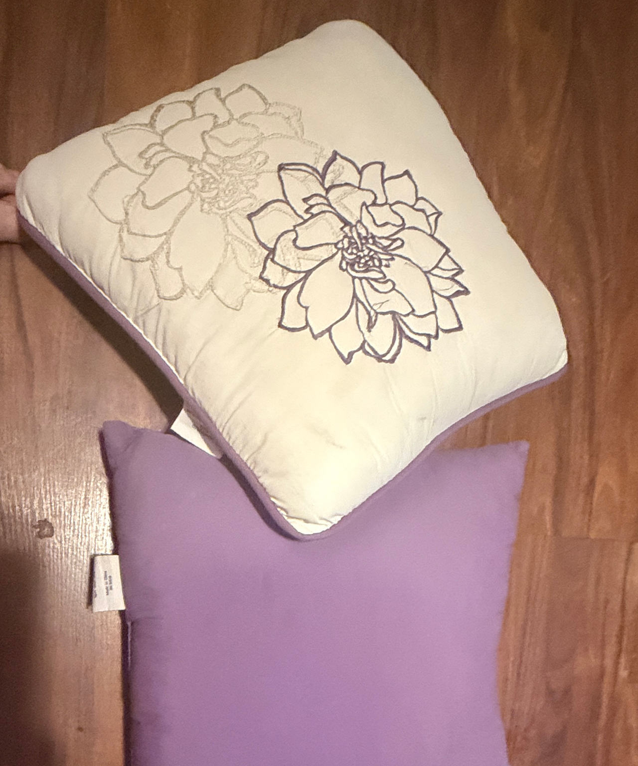 Purple Floral Decorative Throw Pillows