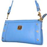 MCM Mini Pouchette Shoulder Bag in Blue Leather - Image 1