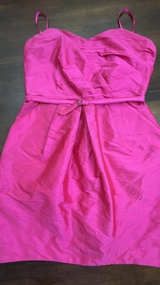 Aqua Dresses Taffeta Strapless Dress in Bright Pink - Image 1
