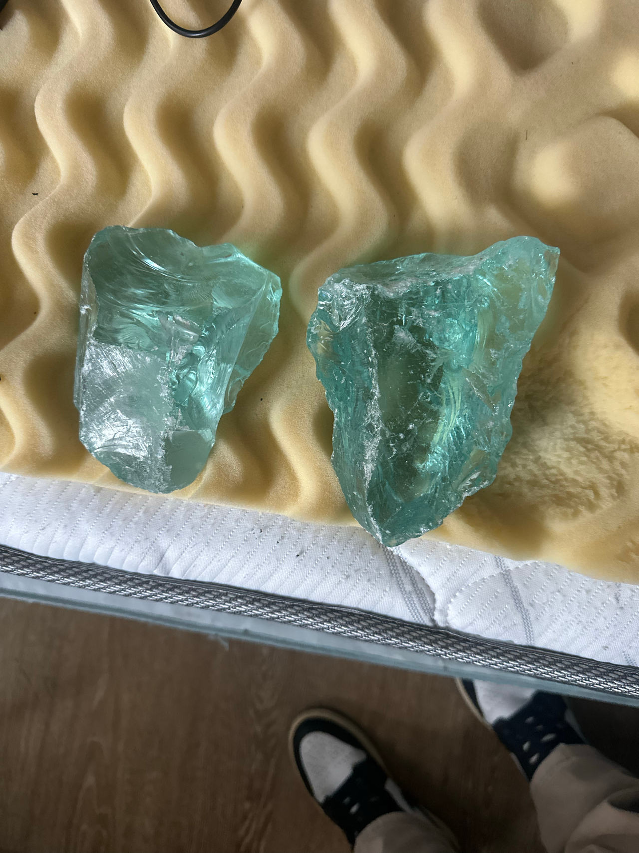 Aqua Blue Slag Glass Cullet Chunks