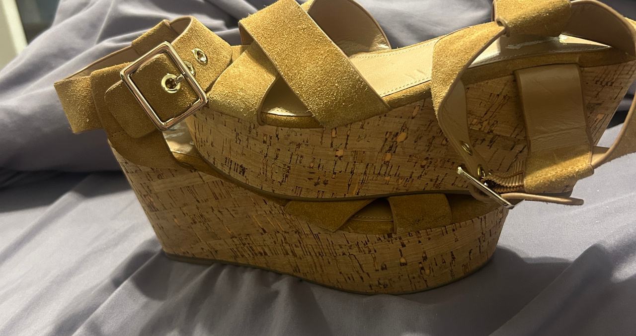 Cork Wedge Platform Sandals