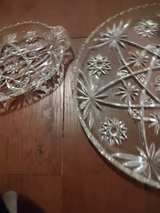 Vintage Pressed Glass Platter and Divided Dish Set - Image 4