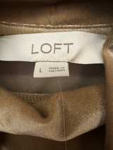 LOFT Velvet Mock Neck Puff Shoulder Top - Image 5