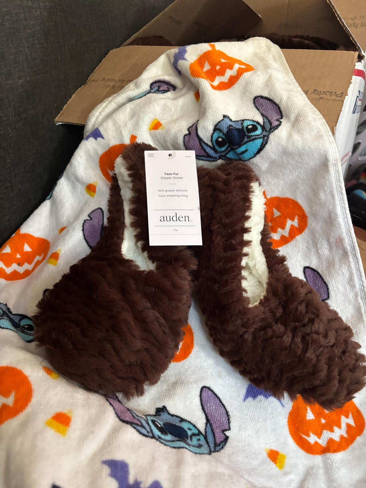 Auden Faux Fur Slipper Socks