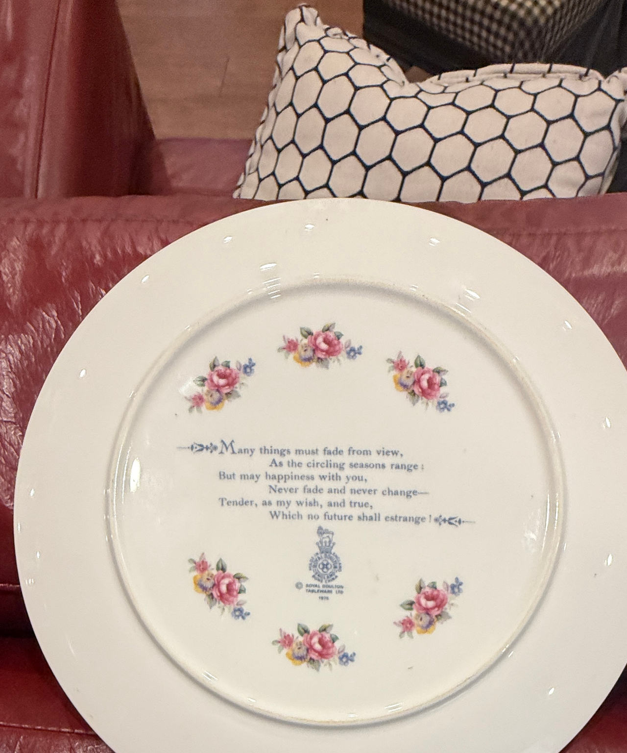 Royal Doulton 1978 Collector Plate with Poem