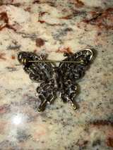 Vintage Style Rhinestone Butterfly Brooch - Image 4