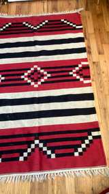 Southwestern Style Flatweave Wool Rug - Image 3