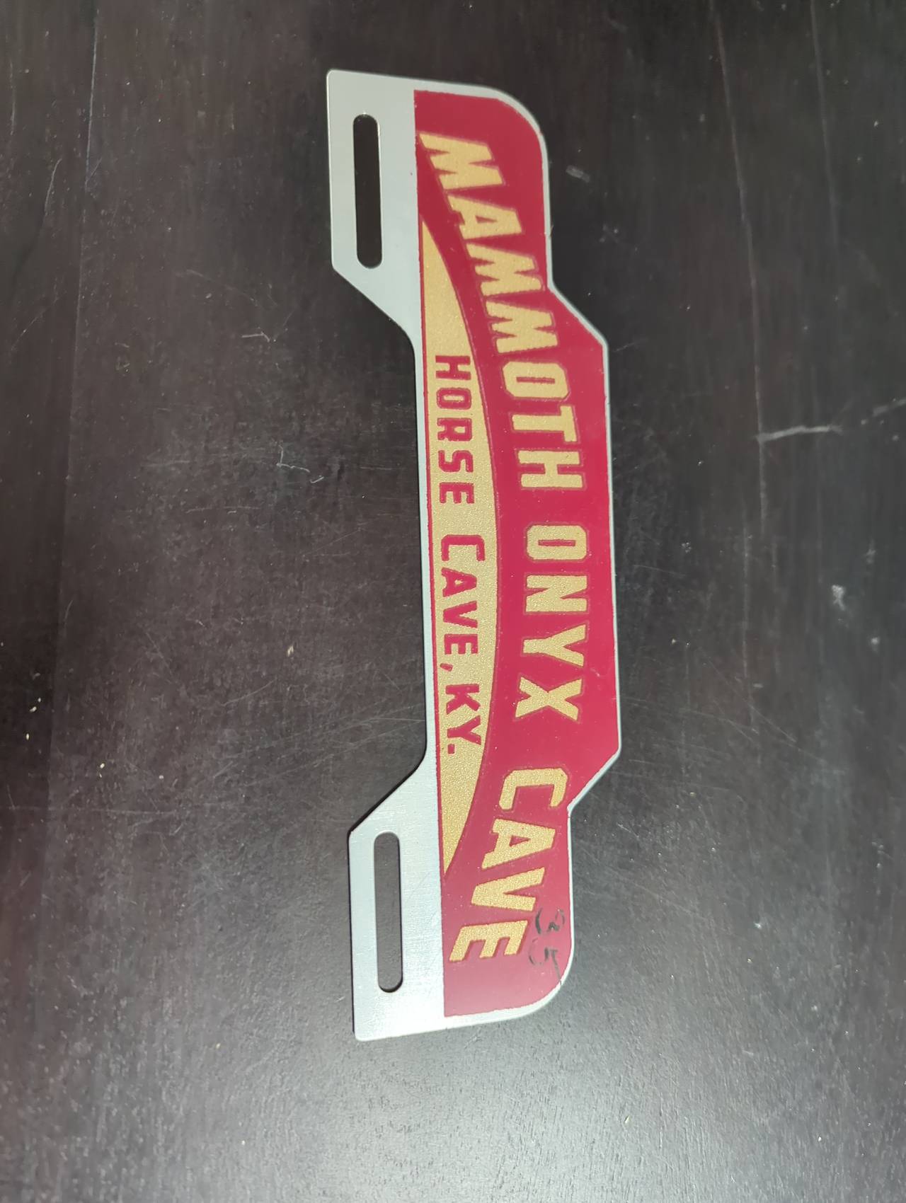 Mammoth Onyx Cave Vintage License Plate Topper
