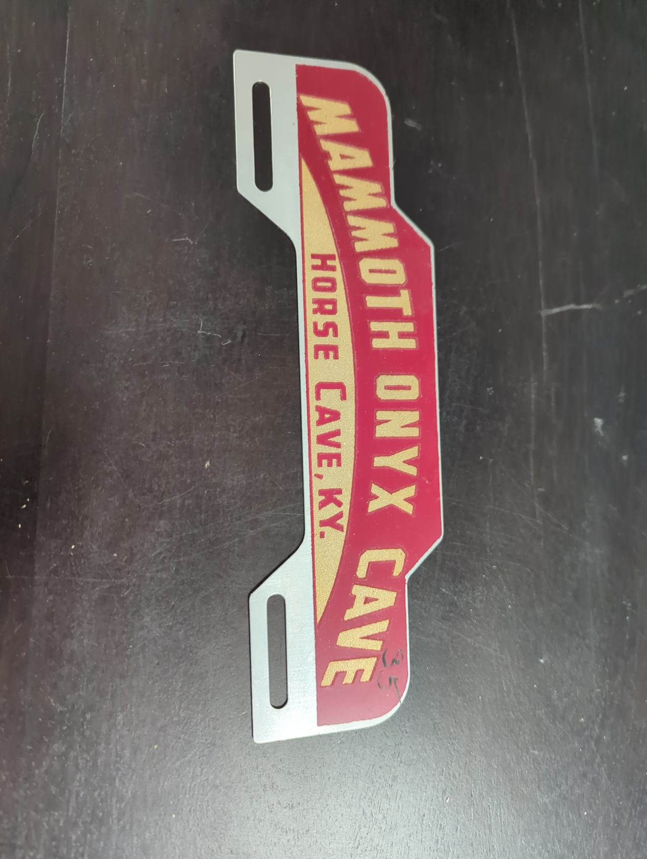 Mammoth Onyx Cave Vintage License Plate Topper