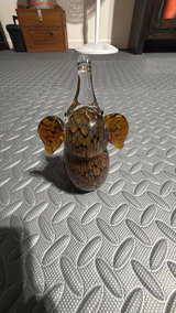Murano Glass Elephant Figurine Amber - Image 2