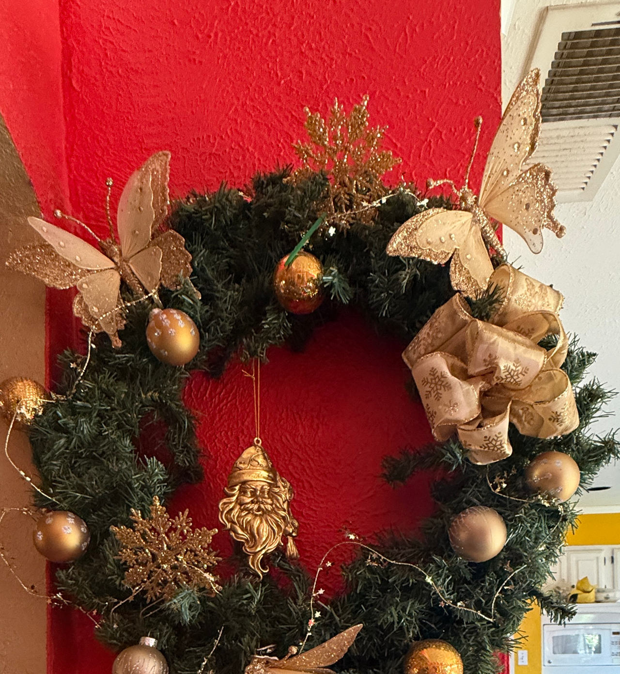 Decorated Artificial Christmas Wreath