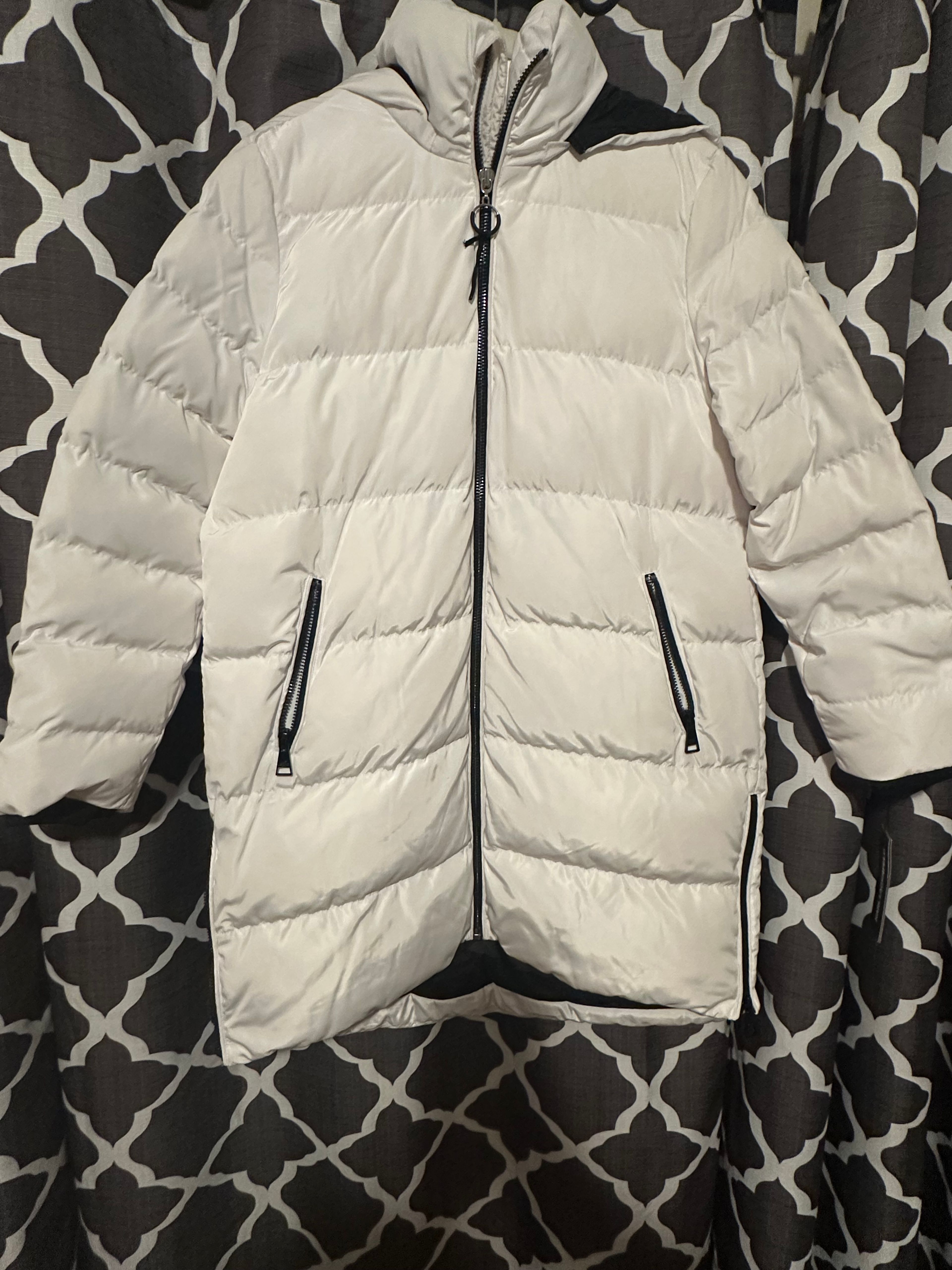 Karl Lagerfeld White Long Puffer Coat - Image 2