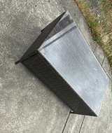 Wicker Patio Coffee Table with Glass Top - Image 1