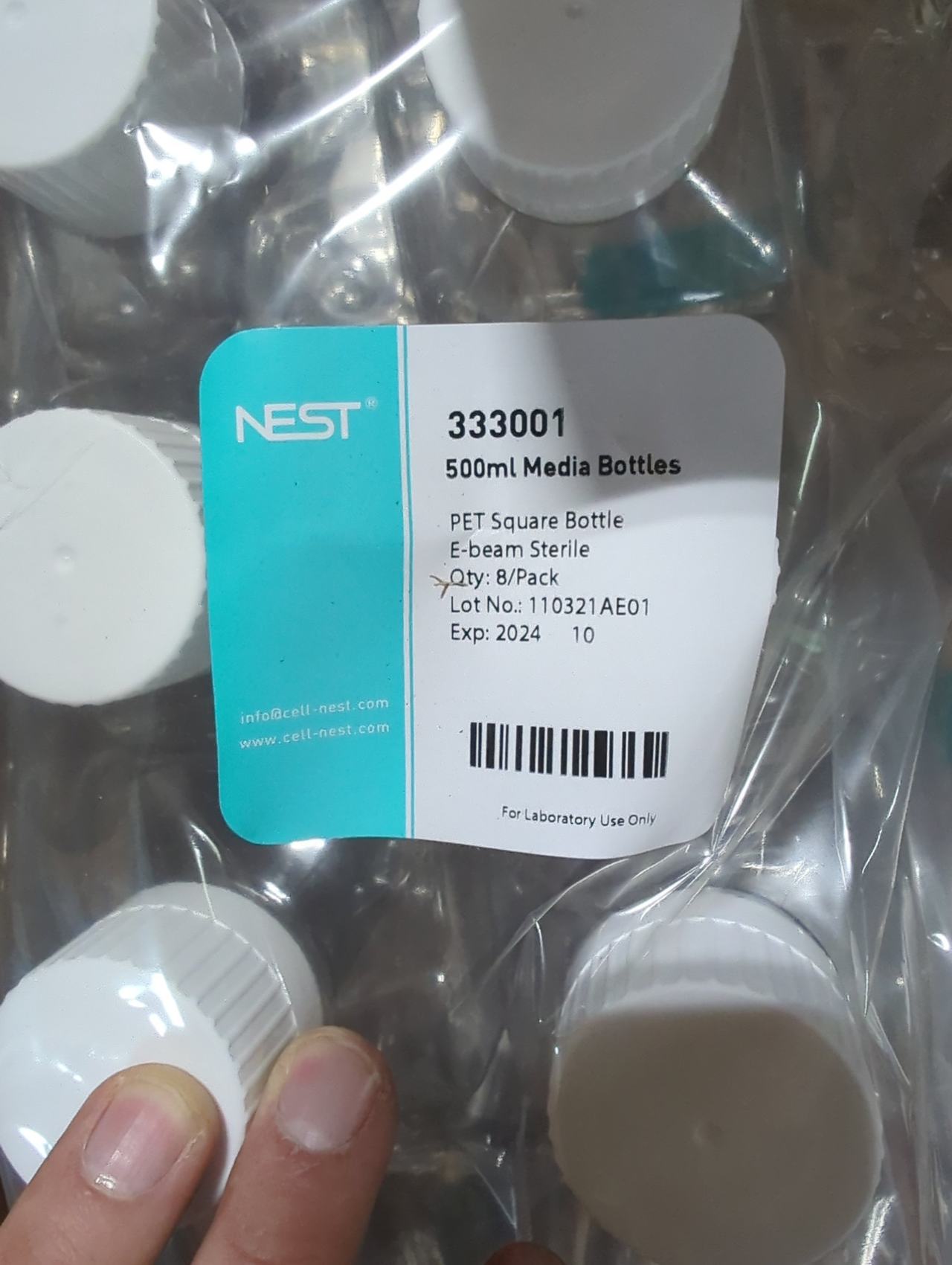 NEST 500ml PET Square Media Bottles 333001
