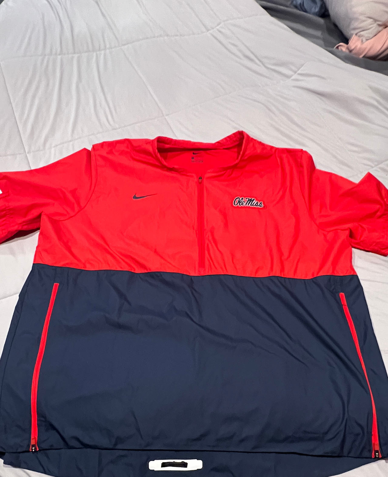 Nike Ole Miss Rebels Short Sleeve Quarter-Zip Windshirt