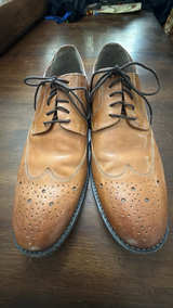 Banana Republic Brown Leather Wingtip Oxford Dress Shoes: 9 - Image 2