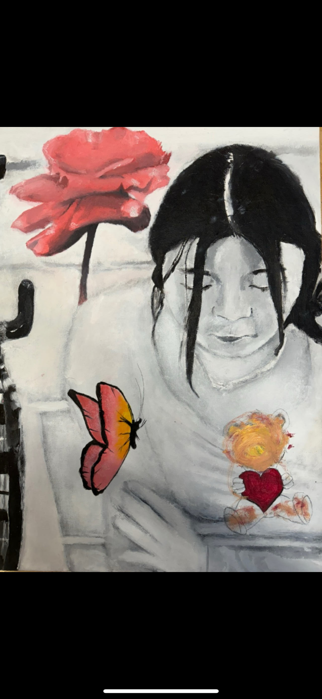 Original Mixed Media Portrait Painting