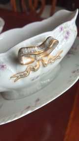 Bavaria Limoges Pink Floral Gravy Boat - Image 7