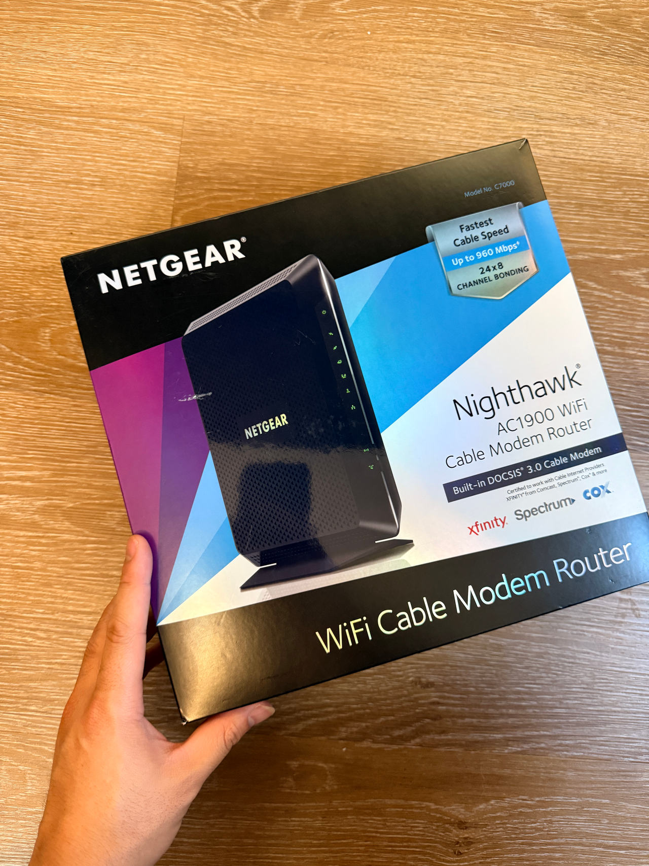 NETGEAR Nighthawk AC1900 WiFi Cable Modem Router