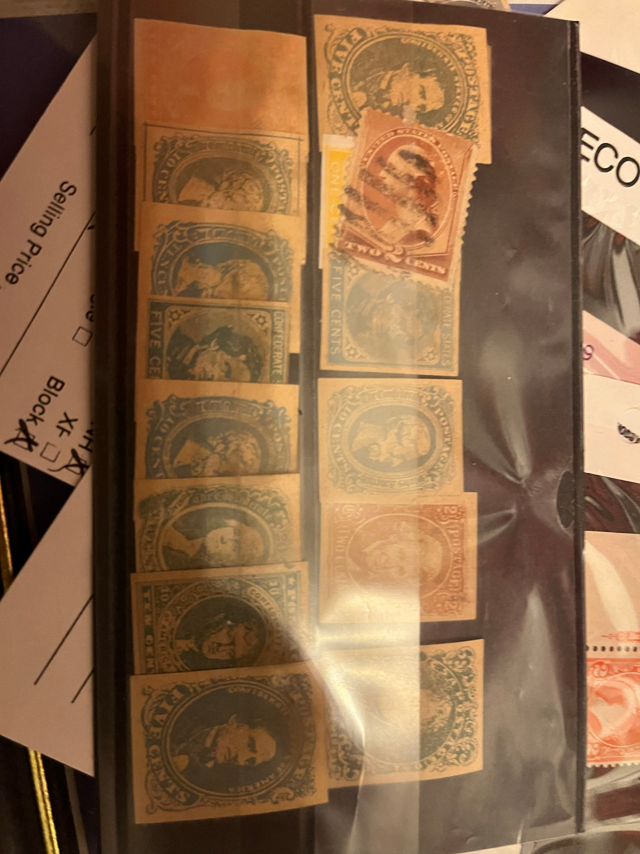 Confederate States of America Postage Stamps Collection