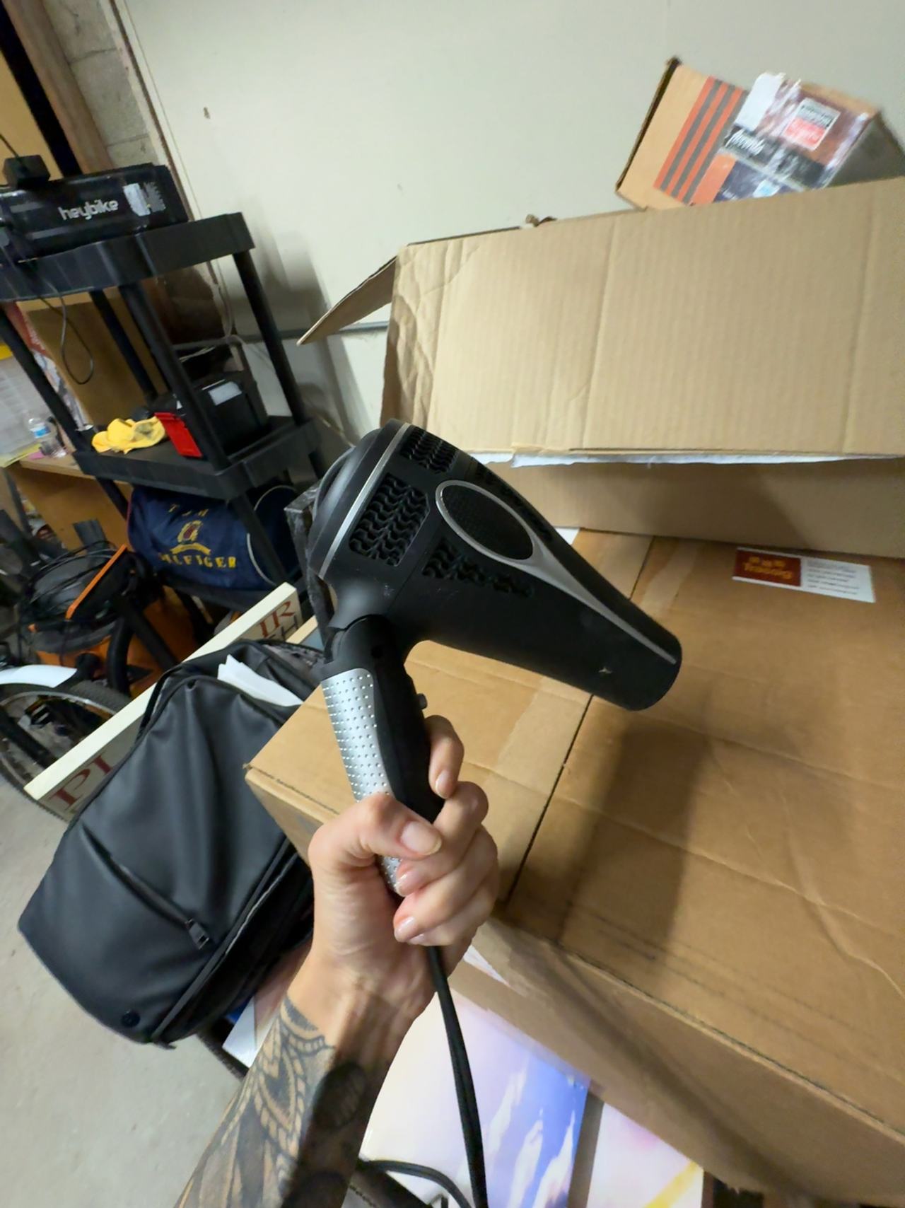 Revlon Black Hair Dryer with Retractable Cord