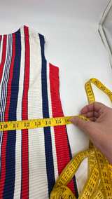 Vintage Kids Red White and Blue Striped Seersucker Jumpsuit - Image 5