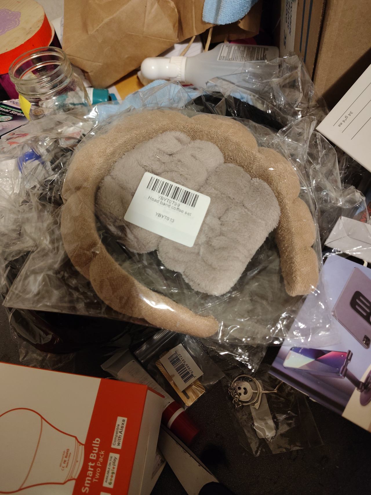 Plush Spa Headband and Wristband Set