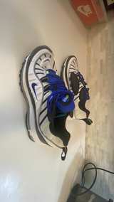 Nike Air Max 98 White Blue Volt - Image 3