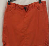 Tommy Hilfiger Orange Cotton Skirt - Image 1