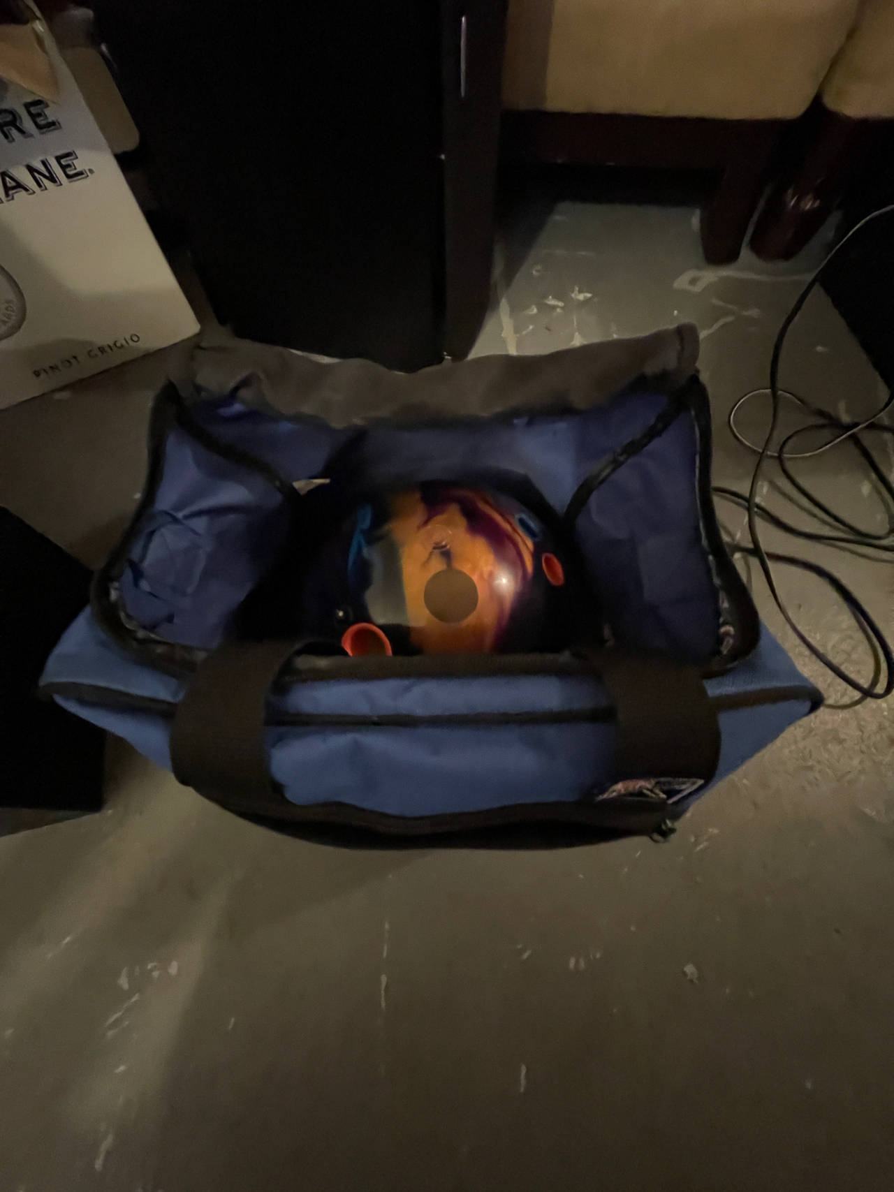 bowling ball with bag