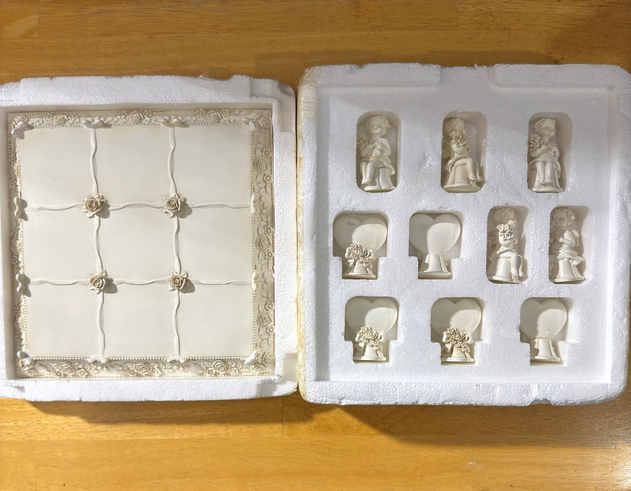 Cherub and Rose Decorative Tic-Tac-Toe Set