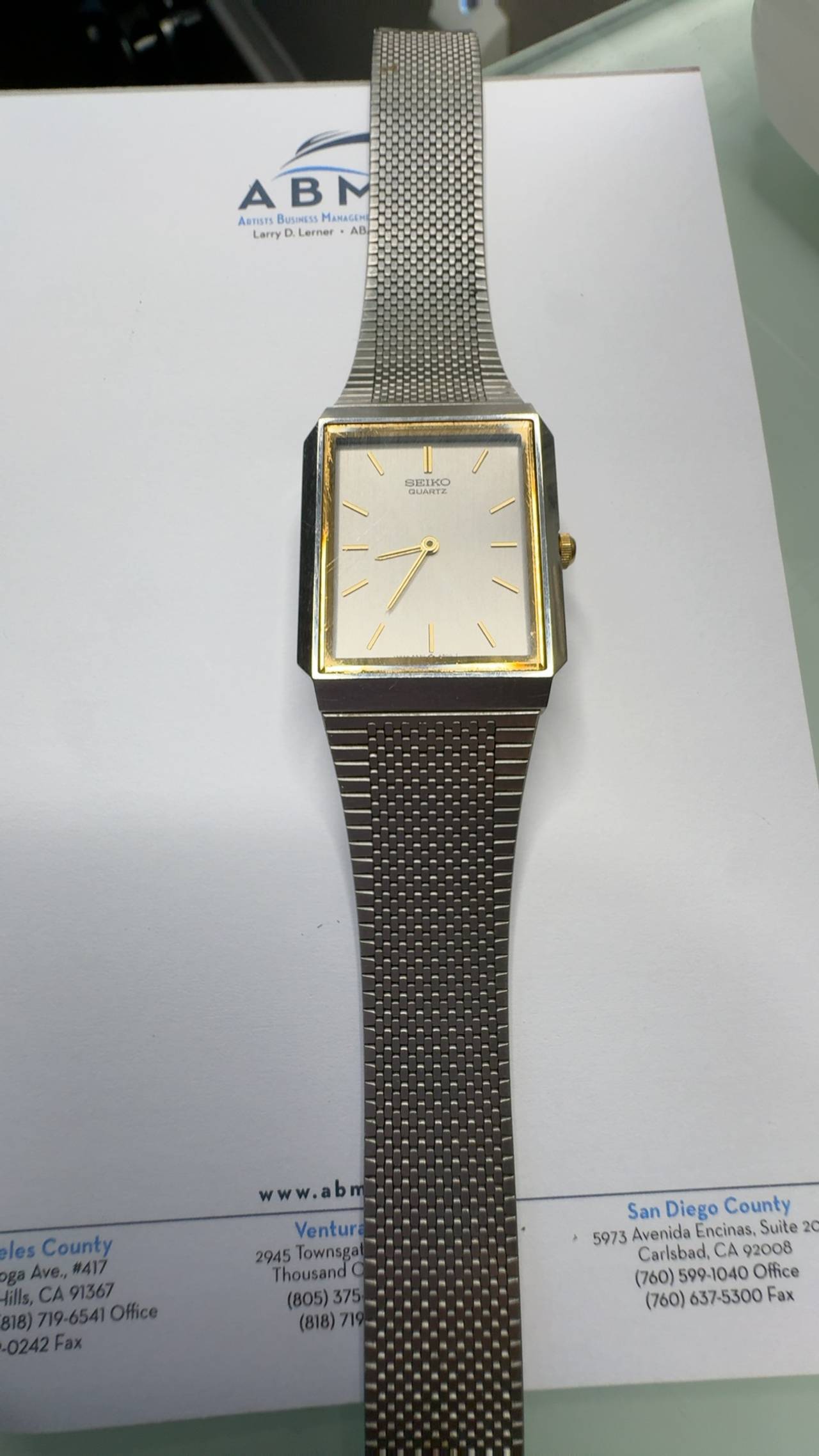 Seiko Dolce Gold Tank Watch