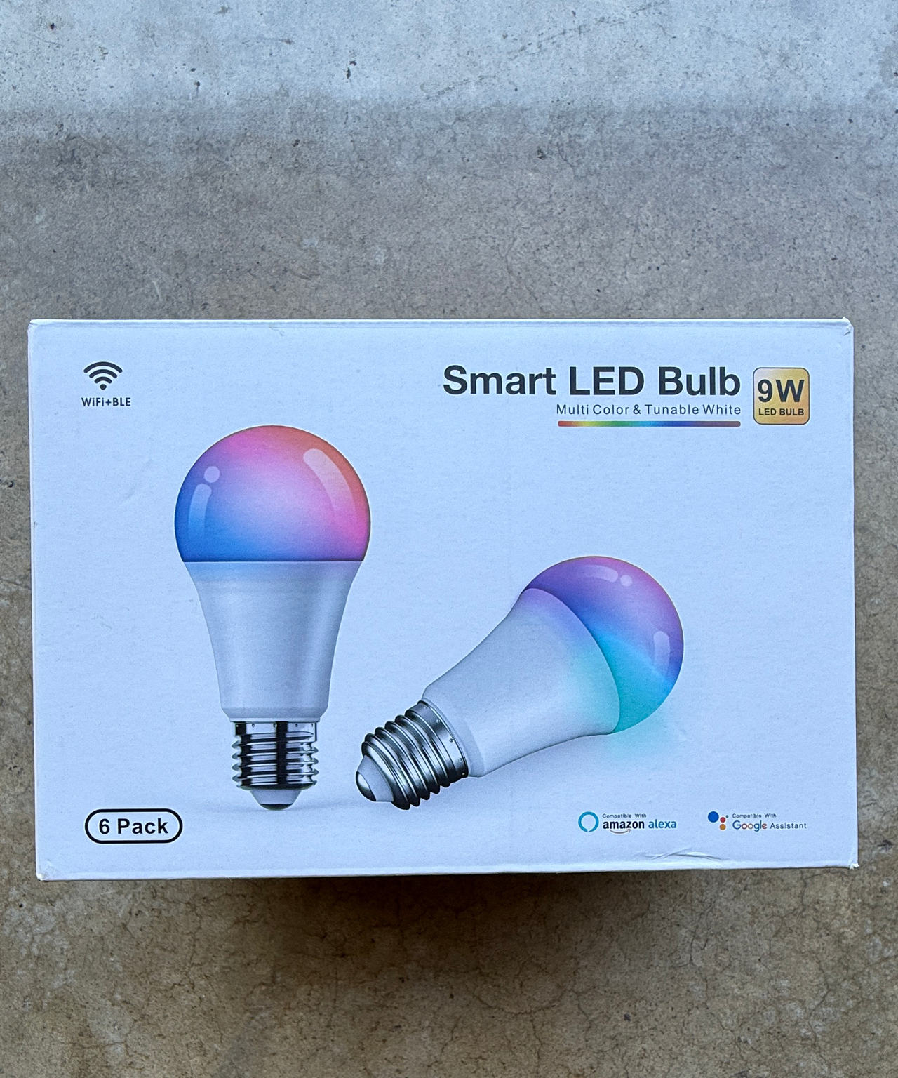 Smart LED Bulb 9W 6-Pack WiFi + BLE