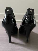 BCBG MaxAzria Black Patent Leather Ankle Booties 6.5 - Image 3
