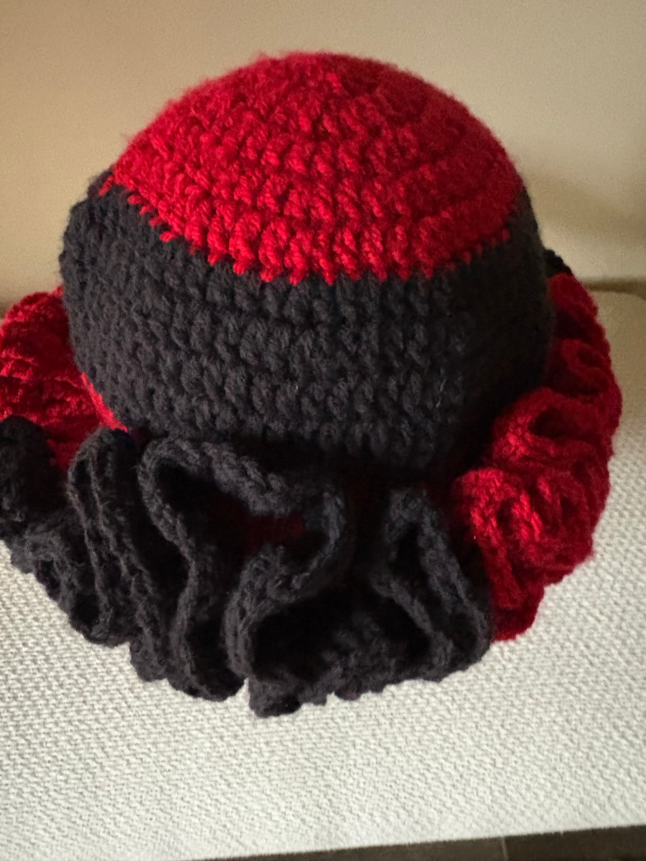 Handmade Crochet Ruffle Hat