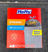 New Hefty Strong 33 Gallon Trash Can Liner Mega Pack 48 Count - Image 1