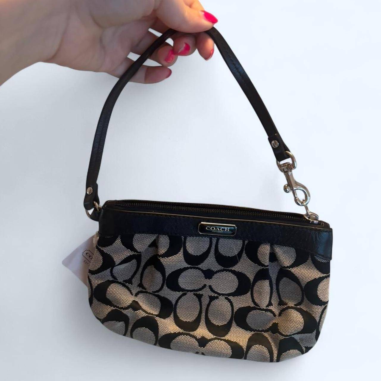 Coach Signature Pleated Wristlet