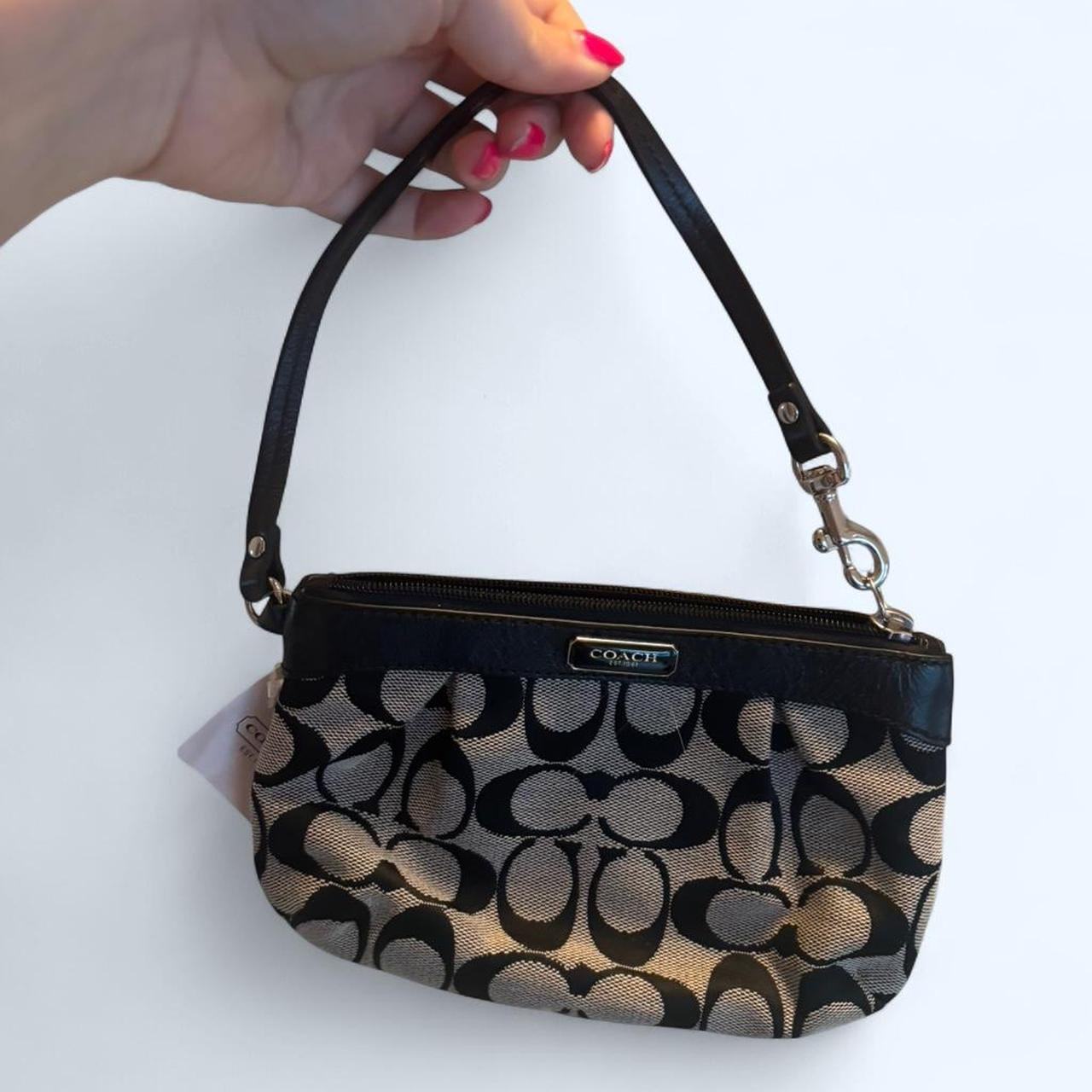 Coach Signature Pleated Wristlet