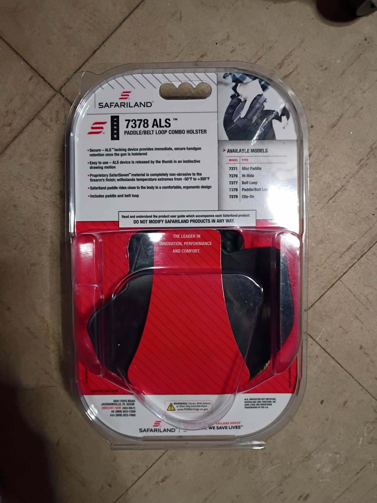 Safariland 7378 ALS Concealment Holster for Glock 17/22