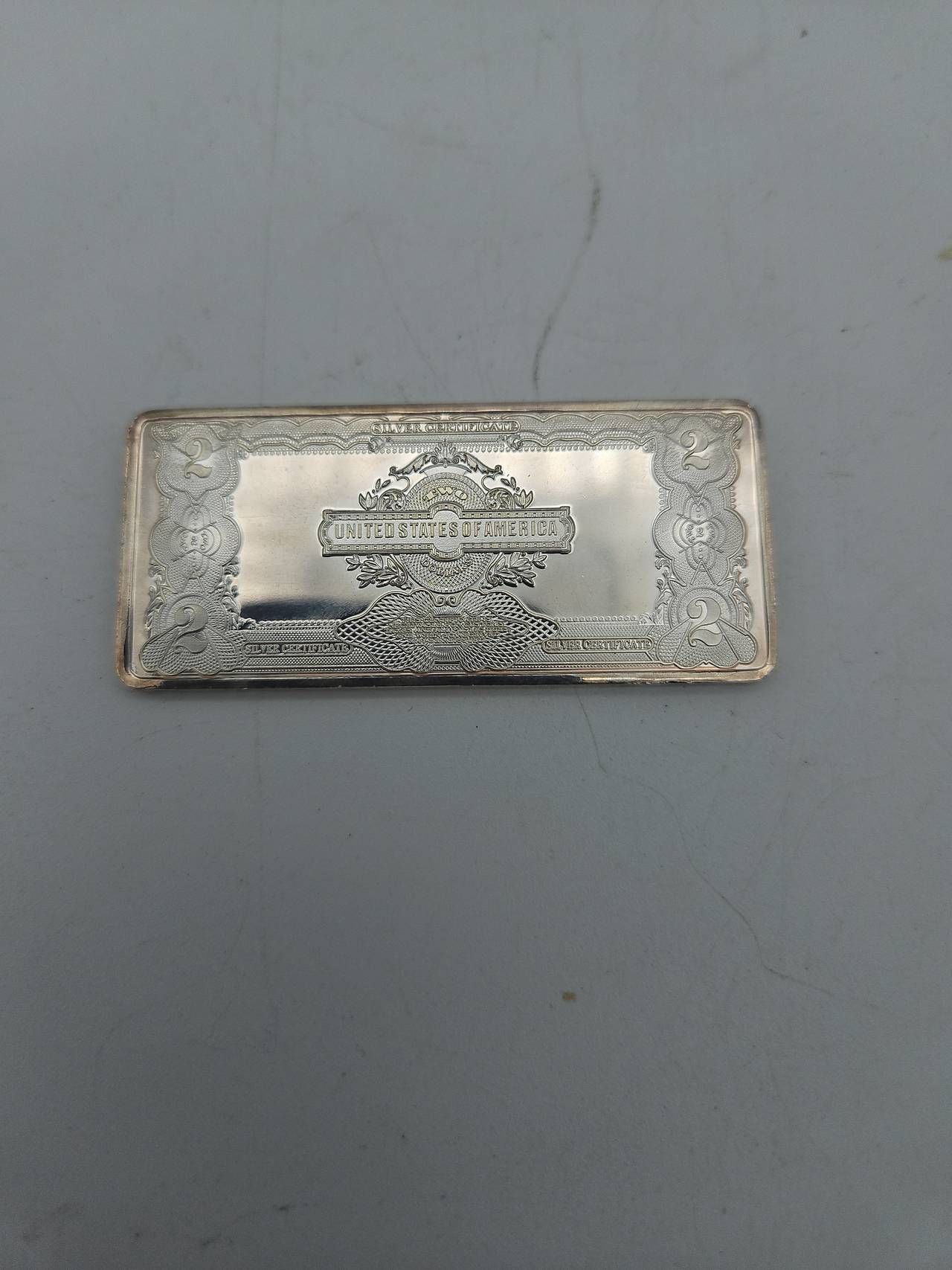 American Mint 1896 $2 Educational Note 1 oz Silver Clad Bar