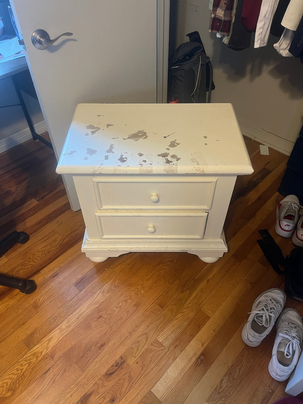 White Wooden Nightstand