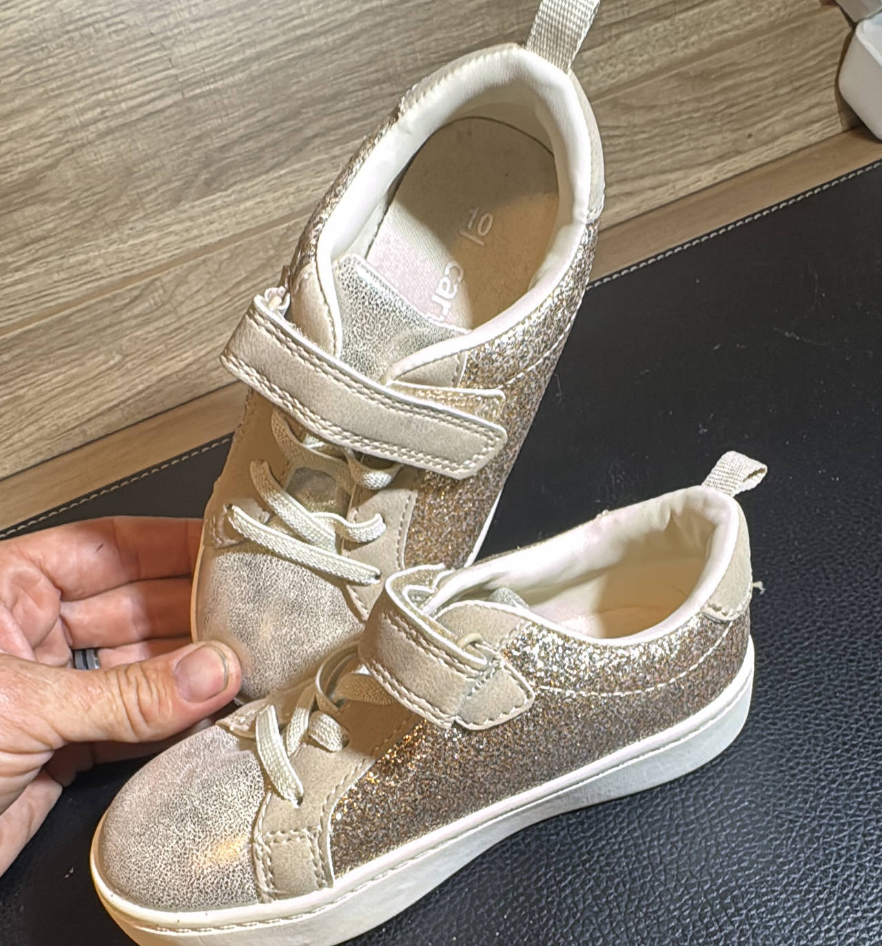 Carter's Toddler Gold Glitter Sneakers