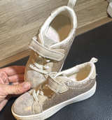 Carter's Toddler Gold Glitter Sneakers - Image 1