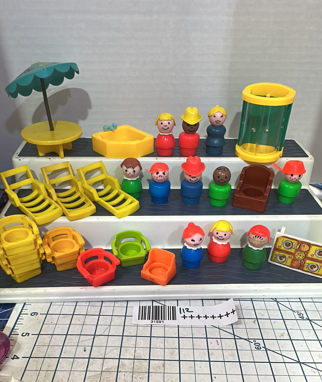 Fisher-Price Little People Vintage Figures and Furniture Lot
