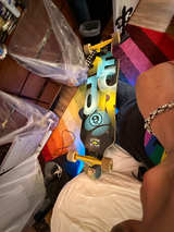 Sector 9 Mini Shaka iii Blue/Yellow Longboard  - Image 1