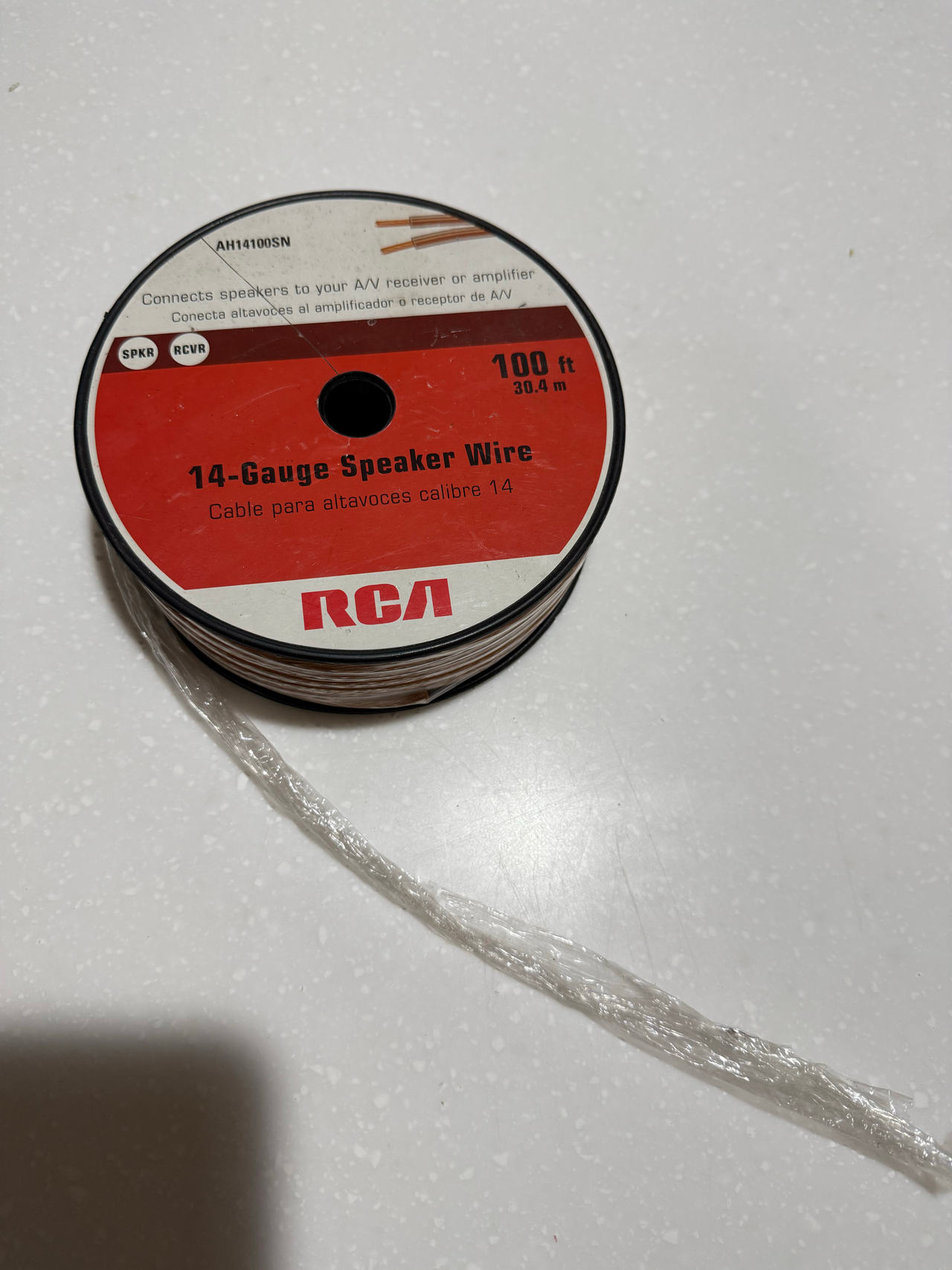 RCA 14-Gauge Speaker Wire 100ft Spool new