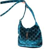 Gucci Jackie 1961 Small Velvet Shoulder Bag – Teal - Image 3