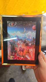 Unicorn Space Fantasy Art Print in Gold Frame - Image 2