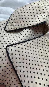 White House Black Market Polka Dot Trench Coat: Med - Image 3